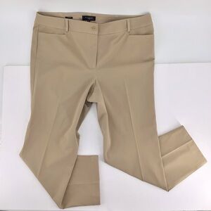Talbots Heritage Fit Relaxed Straight Trouser Pants Khaki Camel Size 16W